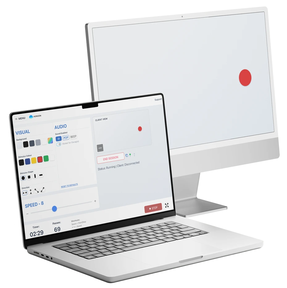 Online free EMDR tool interface for remote EMDR