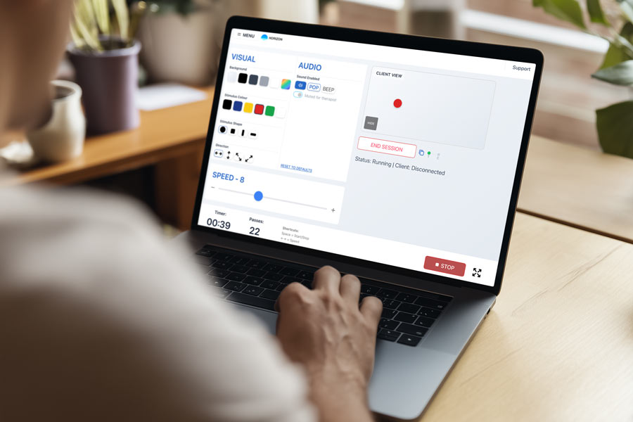EMDR online tool features for remote EMDR configuration